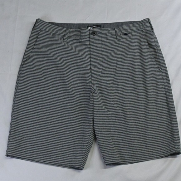Hurley 34 x 10" Gray Stripe Phantom Hybrid Golf Casual‎ Shorts - Picture 1 of 5